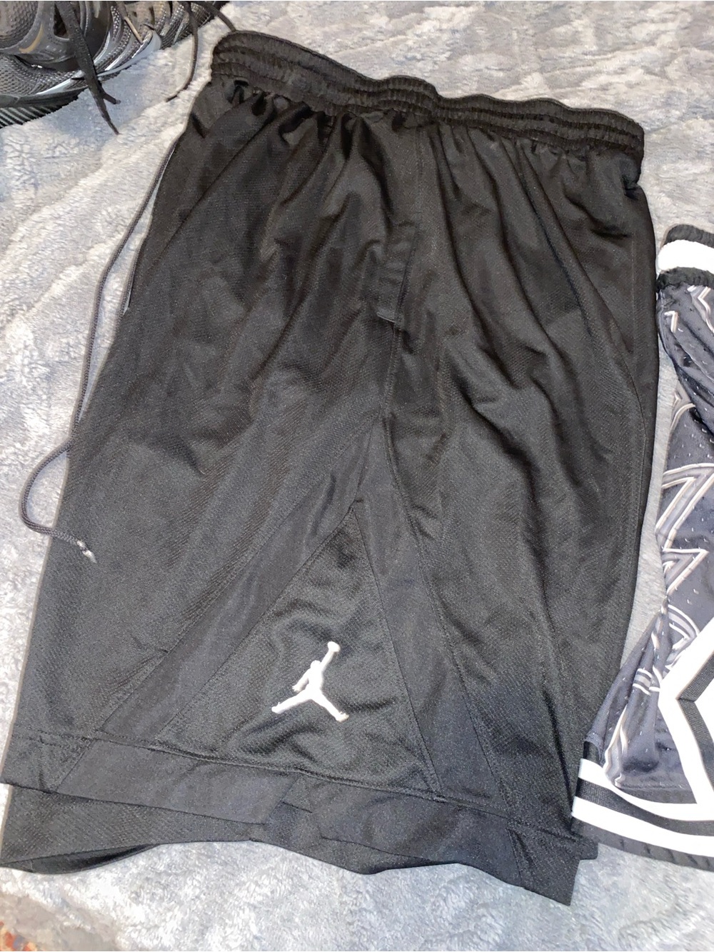 Jordan Black Basketball Shorts with White Jumpman Logo
